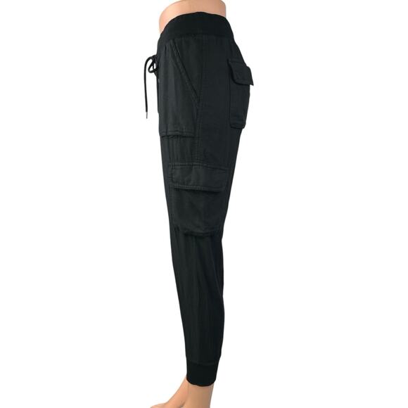 Aritzia Community Cebu Black Pull On Tapered Cargo Jogger Sweat Pants Size XXS - Picture 2 of 5